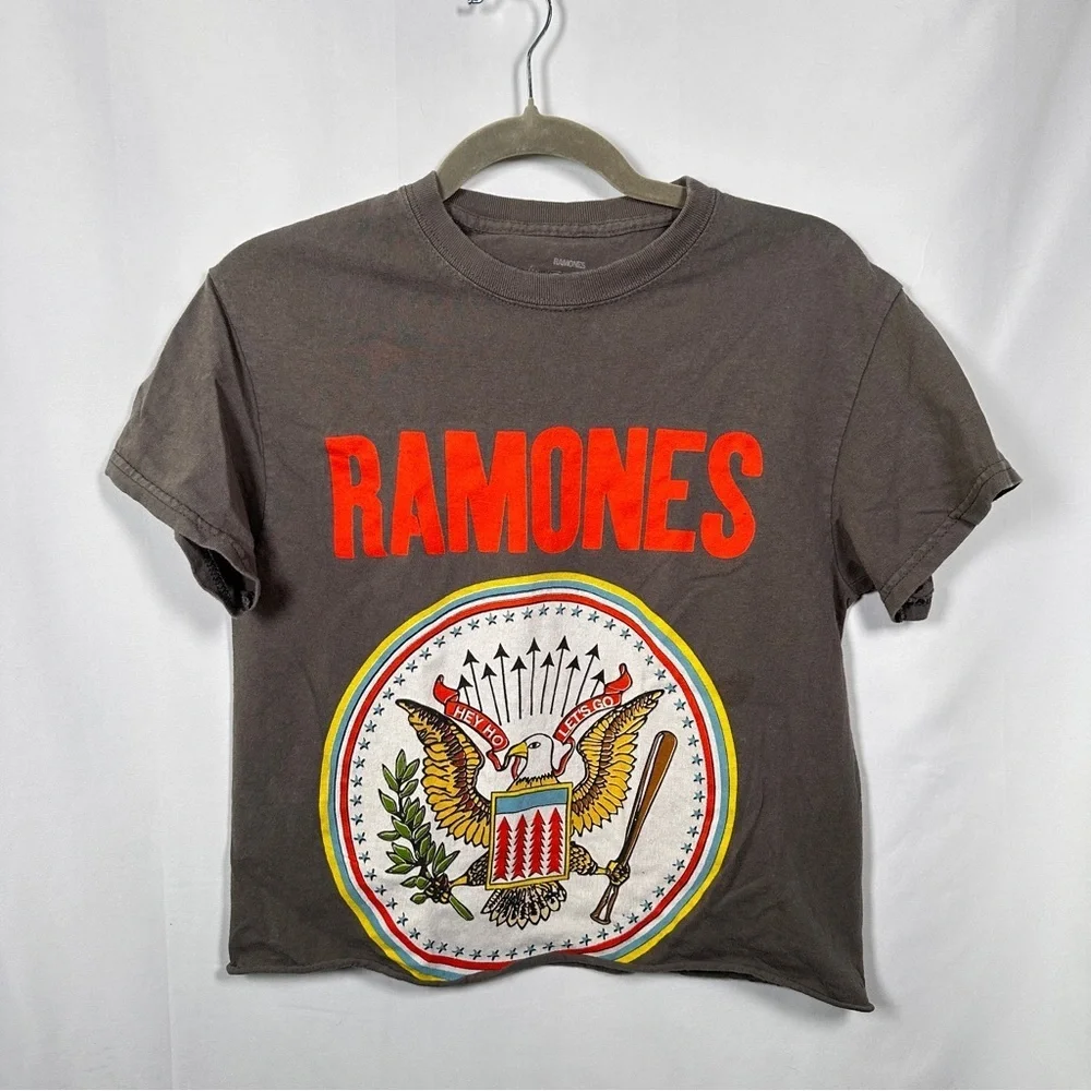 Ramones Graphic Band Tee 100% Cotton Vintage Rock T-Shirt Punk Unisex Small Grey - Picture 2 of 6